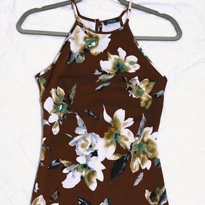 Floral Burgundy Dress